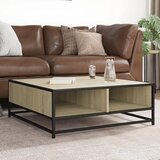 vidaXL Stol za kavu Sonoma hrast 80x80x30 cm Konstruirano drvo i metal Cijene