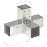 Spojnik za stupove u X-obliku od pocinčanog metala 71 x 71 mm | shoptok.hr