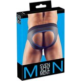 Svenjoyment moške odprte spodnjice jockstrap - črna/modra - XL Cene