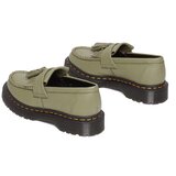 Dr. Martens Kožne mokasinke Adrian za žene, boja: zelena, ravni potplat, DM31703357 | shoptok.hr