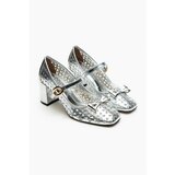 NİŞANTAŞI SHOES Every Silver Patent Leather Bow Detail Women's High Heel Shoes | shoptok.hr