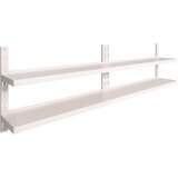  Zidne police s 2 razine 2 kom od nehrđajućeg čelika 300 x 30 cm | shoptok.hr