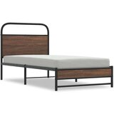  Posteljni okvir brez vzmetnice 107x203 cm rjavi hrast inž. les, (21610153) | Shoptok.si