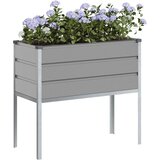  Cvetlično korito Svetlo siva 100 x 45 x 90 cm Cinkana jeklena, (5000207561) | Shoptok.si
