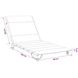  Jastučić za ležaljku GEMERT 100% poliester Siva 200 x 80 x 3 cm Slike