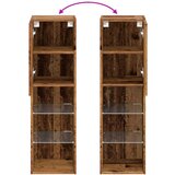 vidaXL TV omarica z LED lučkami 2 kosa starinski les 30,5x30x102 cm Cene