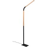 Tri O Crna/u prirodnoj boji LED stojeća svjetiljka s drvenim sjenilom (visina 169,5 cm) Norris – | shoptok.hr