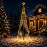 LED božićno drvce 1028 LED lampica Višebojno Čelik Crna | shoptok.hr