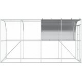  Kavez za piletinu uz zid Srebrna 400 x 200 x 215 cm | shoptok.hr