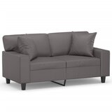 Maison Chic kavč - Sofa - Kanape dvosed z okrasnimi blazinami siv 120 cm umetno usnje, (21727925) | Shoptok.si