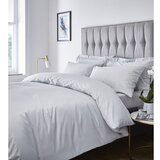 Catherine Lansfield Siva posteljnina 135x200 cm Satin Stripe - Catherine Lansfield Cene