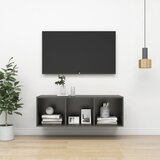 vidaXL Stenska TV omarica siva 37x37x107 cm iverna plošča, (20730668) | Shoptok.si