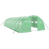 The Living Store Rastlinjak z jeklenim ogrodjem zelen 40 m² 10x4x2 m - Rastlinjak, (21418959) | Shoptok.si