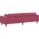  Žametni kavč z blazino Vinorodna rdeča 208 cm Žamet | Shoptok.si