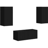  Set TV komoda 6 kom. Crna Konstruirano drvo | shoptok.hr
