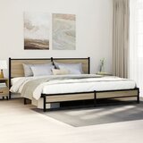 Metalni okvir kreveta bez madraca boja hrasta sonome 200x200 cm | shoptok.hr
