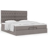  Otomanski posteljni okvir z vzmetnicami taupe 200x200 cm blago, (21653418) | Shoptok.si