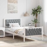  Okvir za krevet Svijetlo siva 90 x 200 cm tkanina | shoptok.hr
