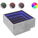  Stolić za kavu LED siva boja betona 50x50x30 cm drveni | shoptok.hr