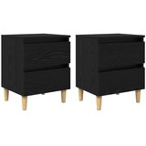  Krevetne ormariće s ladicama 2 pcs Crni hrast 40 x 35 x 50 cm | shoptok.hr