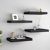 Maison Chic 4 kosi Stenske Police - Viseče police črne 40x23x3,8 cm MDF, (21793928) | Shoptok.si