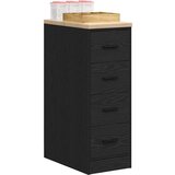 vidaXL Garažni ormar za odlaganje crni 30x51x85 cm masivne borovine | shoptok.hr
