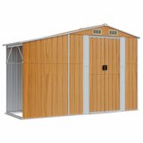  Vrtno spremište svjetlosmeđe 277 x 279 x 179 cm pocinčani čelik | shoptok.hr