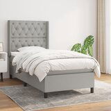The Living Store Box spring postelja z vzmetnico svetlo siva 80x200 cm blago - Box Spring Postelja, (21519245) | Shoptok.si