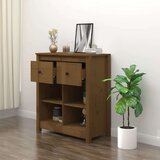  Komoda medeno rjava 70x35x80 cm trdna borovina, (20654551) | Shoptok.si