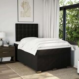 vidaXL Krevet box spring s madracem crni 120 x 190 cm od tkanine | shoptok.hr