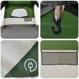  Obiteljski šator Zelena 420 x 305 x 200 cm Poliester i čelik | Eponuda.com