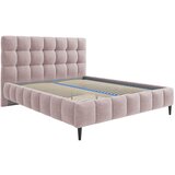 MID.YOU OBLAZINJENA POSTELJA 140 cm x 200 cm , les, tekstil, leseni material roza | Shoptok.si