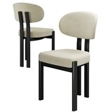Hanah home set trpezarijskih stolica Dore 6 kom, krem tkanina Babyface, crne metalne noge | Eponuda.com