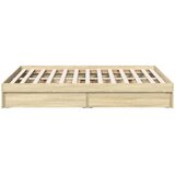  Okvir za krevet s ladicama boja hrasta 140x190 cm drveni | shoptok.hr