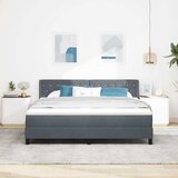 Krevet s opruga kutije Tamno siva 200 x 180 cm Baršun | Eponuda.com