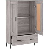 vidaXL Visoka omara siva sonoma 69,5x31x115 inženirski les | Shoptok.si