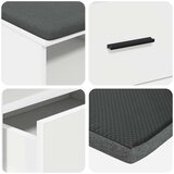  Klupa za hodnik s jastukom s ladicama Bijelo 100 x 38 x 46 cm | shoptok.hr