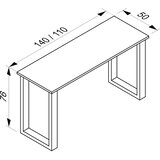 MID.YOU JEDILNA MIZA, antracit, črna | Shoptok.si