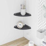  Lebdeća polica s policom 2 pcs Antracit 18 x 18 x 2 cm - Antracit 18 cm 2 | shoptok.hr