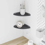 Lebdeća polica s policom 2 pcs Antracit 18 x 18 x 2 cm - Antracit 18 cm 2