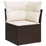 vidaXL 7-dijelni set vrtnih sofa od poliratana s jastucima smeđi | shoptok.hr