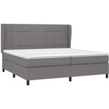  Krevet s oprugama i madracem tamnosivi 200 x 200 cm od tkanine | shoptok.hr