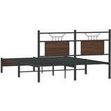 vidaXL okvir kreveta bez madraca smeđi hrast 140x190 cm izrađeno drvo | shoptok.hr