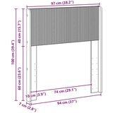  Uzglavlje Dimljeni hrast PB - Dimljeni hrast 90 cm | shoptok.hr