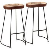 The Living Store Barski stolčki 2 kosa temno rjavi 44x37,5x78 cm - Barski Stol, (21837052) | Shoptok.si