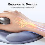 Ugreen ergonomic mouse pad with wrist rest - gray blue | shoptok.hr