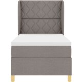 Box Postelja s pomičnim vzmetenjem in vzmetnico Taupe 100x200 cm Tkanina, (22053028) | Shoptok.si