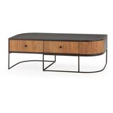 MOME Stolić za kavu od masivnog manga u prirodnoj boji 60x120 cm Curve – | shoptok.hr