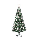 vidaXL Umjetno predsvijetljeno božićno drvce Zelena 120 cm PVC i metal | shoptok.hr