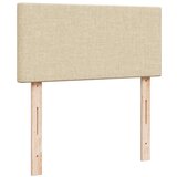 vidaXL Box spring postelja z vzmetnico krem 90x190 cm blago, (21308162) | Shoptok.si